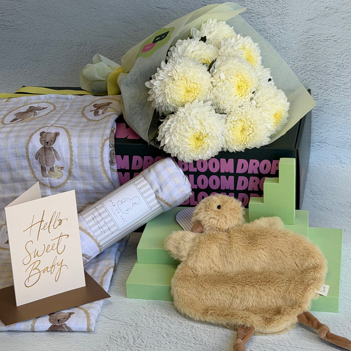 New Baby Boy Gift Hamper – Flowers & Baby Gifts