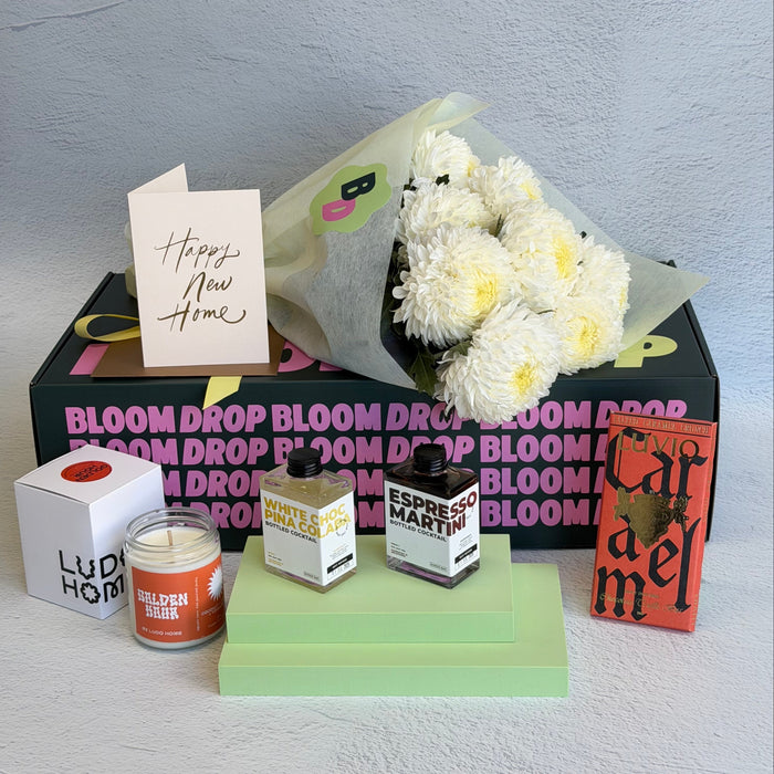 New Home Gift Hamper – Cocktails, Chocolate & Candle