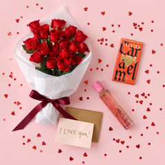10 premium red roses