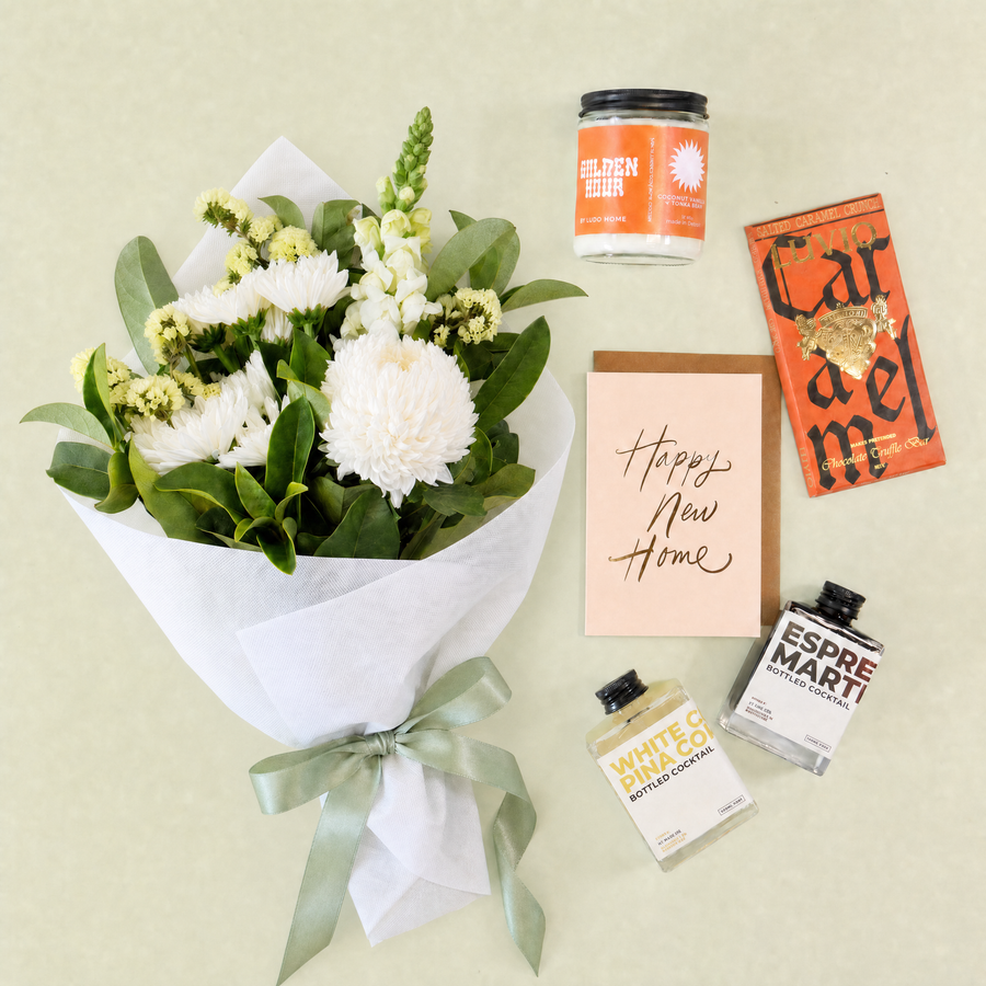 New Home Gift Hamper – Cocktails, Chocolate & Candle