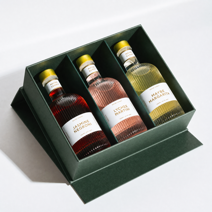 Maybe Sammy Cocktail Trio Gift Pack with Lychee Martini, Jasmine Negroni and Maybe Margarita 100ml cocktails